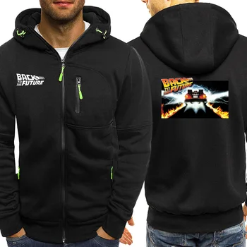 

Back To The Future 2 OPrint Autumn Hot Sale Mens Hoodies Fashion Jackets Zipper Fleece Coat Funny Streetwear Long Sleeve Hoody