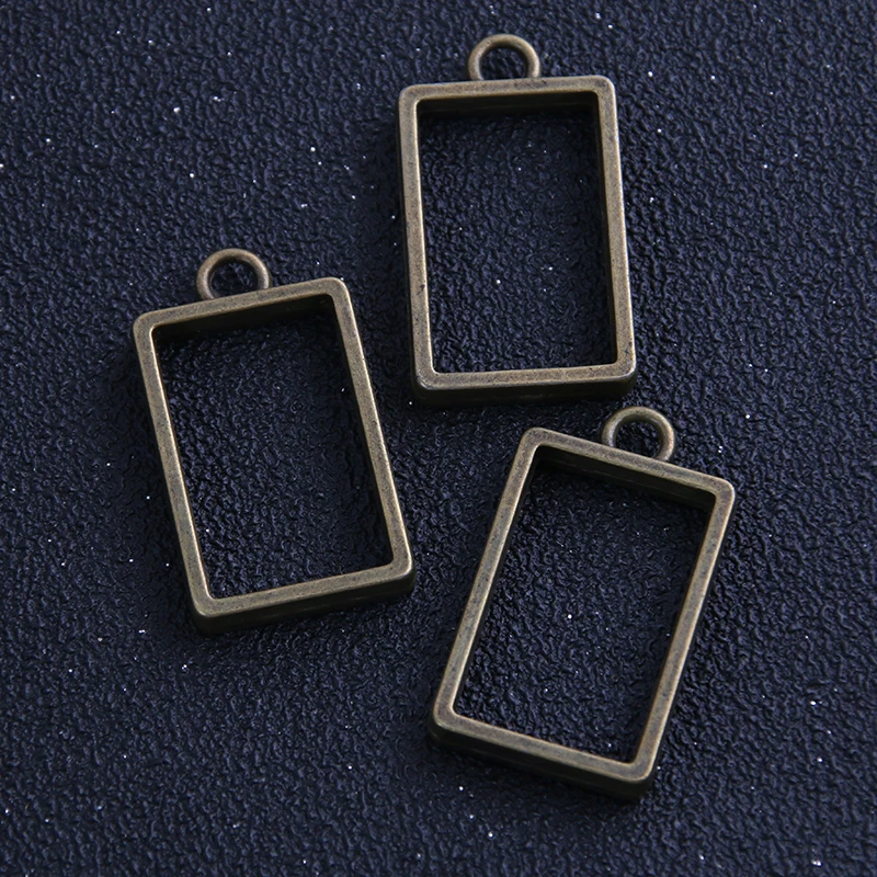 

4 шт./лот 20*35 мм цинковый сплав полые прямоугольные Подвески бронзовая подвеска Diy ювелирные аксессуары ручной работы