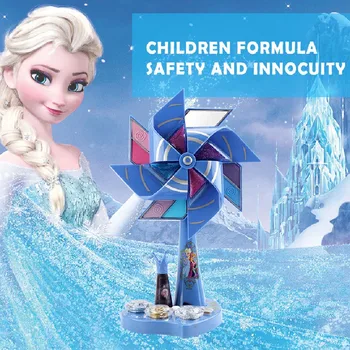 

2019 New Colorful Windmill Makeup Box Set Kids Little Girls Disney Cosmetics Safe No Toxic Water Soluble Toy Kit
