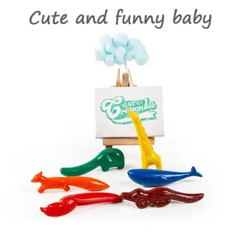 

6pcs/set Dry Painting Crayons Set Animal Crayons Bright Soft Pan Pastel Pencils Art Drawing Chalk Students Stationery Supplies