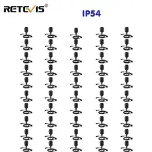 50 pcs סיטונאי RS 114 IP54 עמיד למים רמקול מיקרופון עבור Kenwood RETEVIS H777 RT3 RT22 RT81 Baofeng UV 5R ווקי טוקי