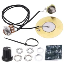 

1 Set SMD Guitar Prewired Disc Piezo Pickup With Volume Control Knob For Cigar Box Guitar For Ukulele Violin Ukulele Banjo Parts