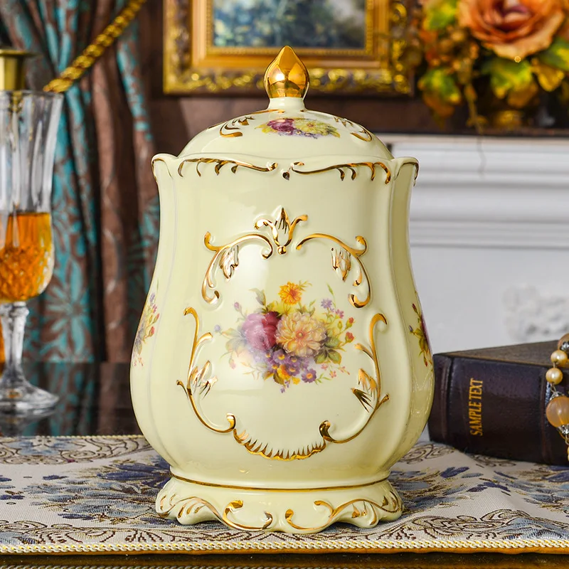 

You rockfordfosqate Chao Zhou Creative Irregular-Shaped Ceramic Honey Grains Kung Fu Tea European Style Storage Sealed Jar Forei