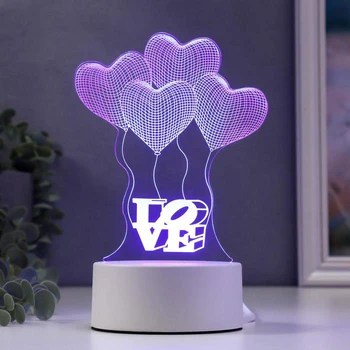 

Lamp "Four hearts" from the network 10.5x13x20.5 cm