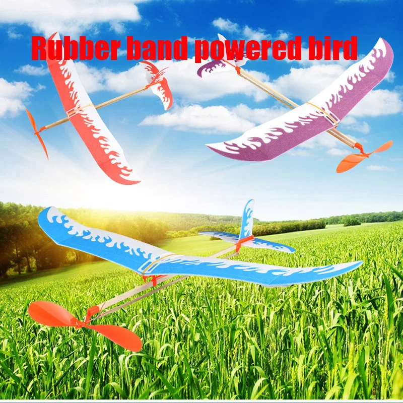 Горячий креативный резиновый ремешок DIY Bionic Airplane модели Science Kite уличные игрушки