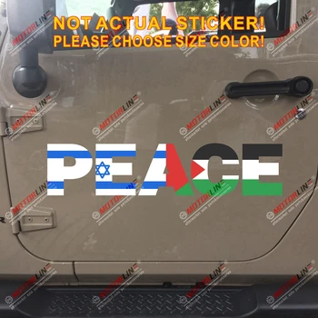 

Palestine Israel Peace Word Decal Sticker Car Vinyl reflective glossy pick size