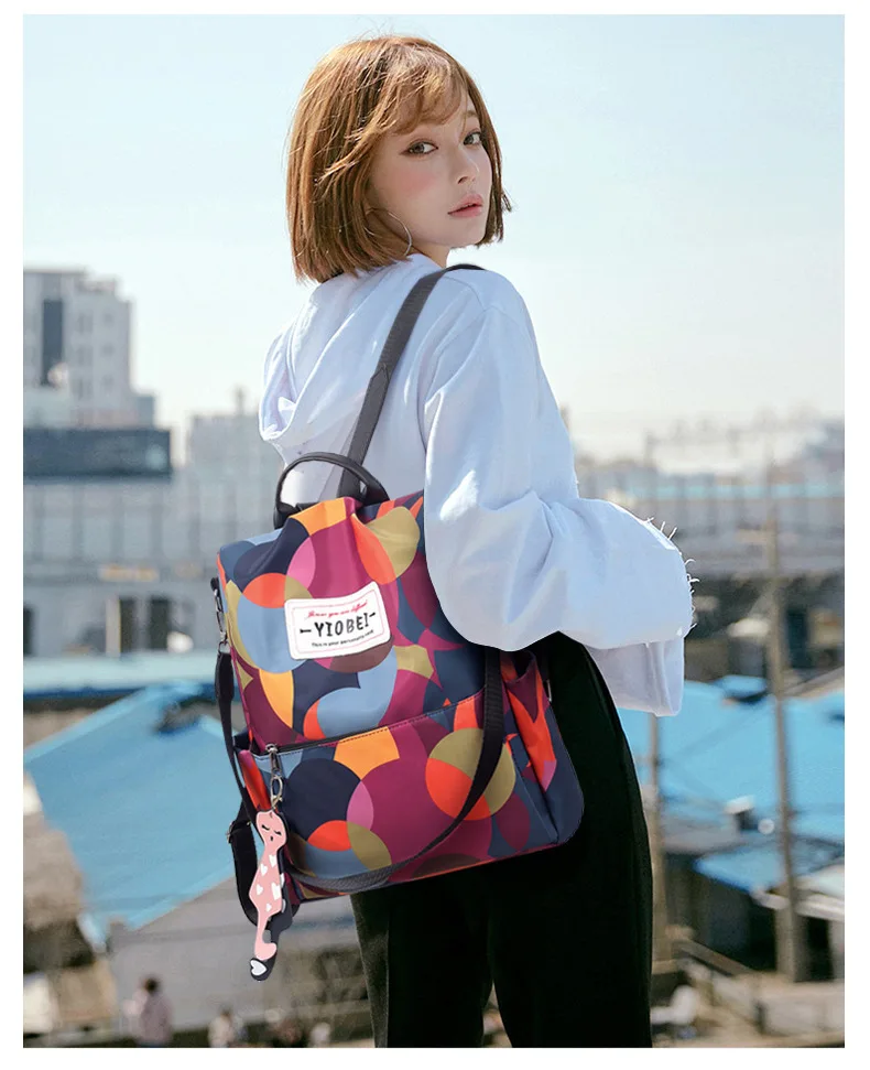 Настраиваемый рюкзак женская сумка 2019 новый стиль Противоугонная Уличная Повседневная дорожная сумка с перекрещивающимся принтом