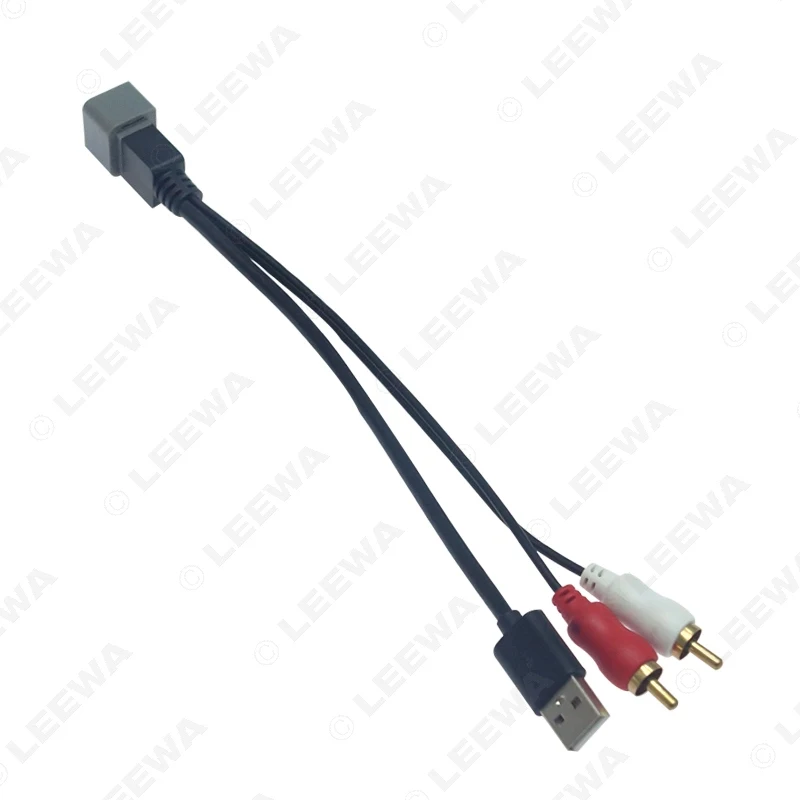 LEEWA 5X автомобильный 2-RCA штекер USB штекер RCA адаптер аудио конвертер AUX кабель для Nissan Cube Juke Versa av-кабель# CA6217