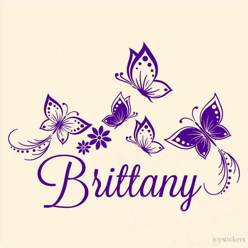 personalized-custom-name-butterflies-walle