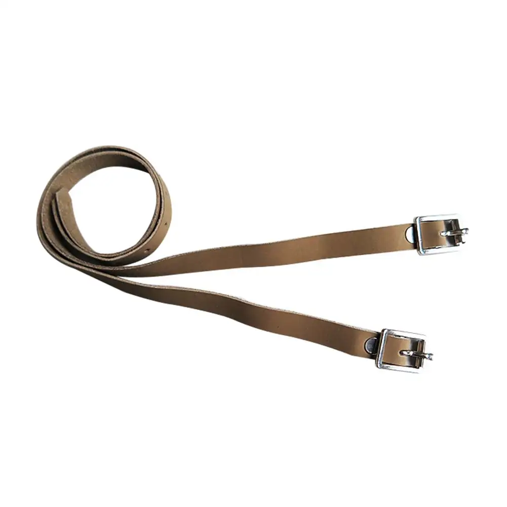 2 Pcs Equipment Outdoor With Buckle Protective Accessories Sports Horse Riding Durable Training Long PU Leather Solid Spur Strap