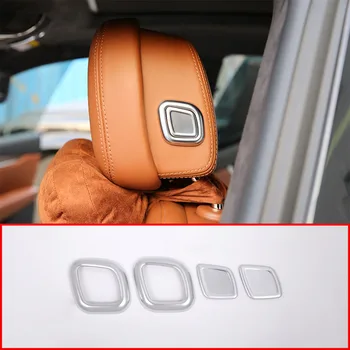 

4Pcs ABS Chrome Silver Car Headrest Button Trim Cover For Maserati Levante For Quattroporte 2016 Car Accessories