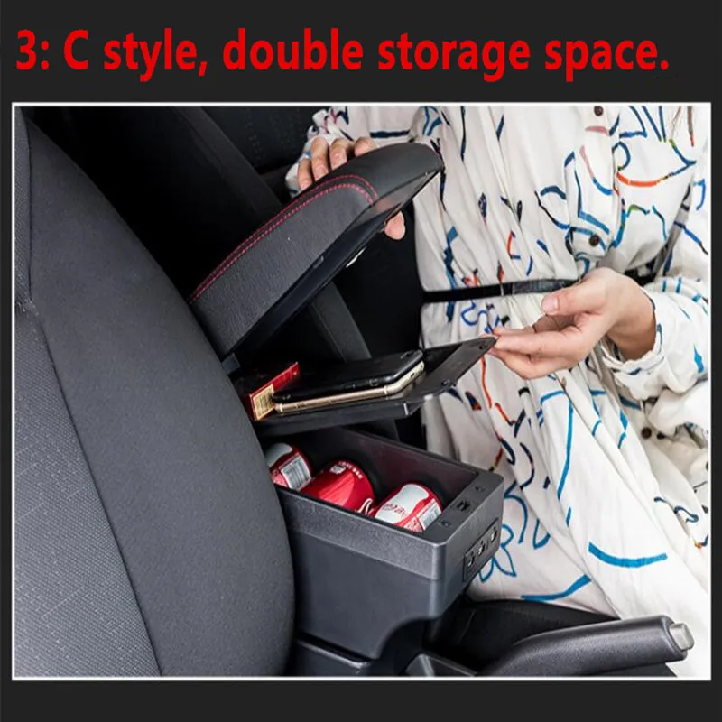 Центральный подлокотник для Nissan Almera G15 с USB интерфейсом|Подлокотники| |