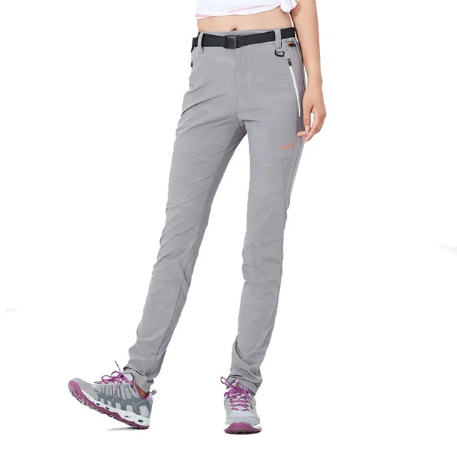 Women Grey Для женщин Для Мужчин's летняя спортивная одежда для детей, камуфляжная, брюки для отдыха на открытом воздухе для походов, альпинизма, туризма Рыбалка флисовые брюки для поход туризма - Цвет: Women Grey