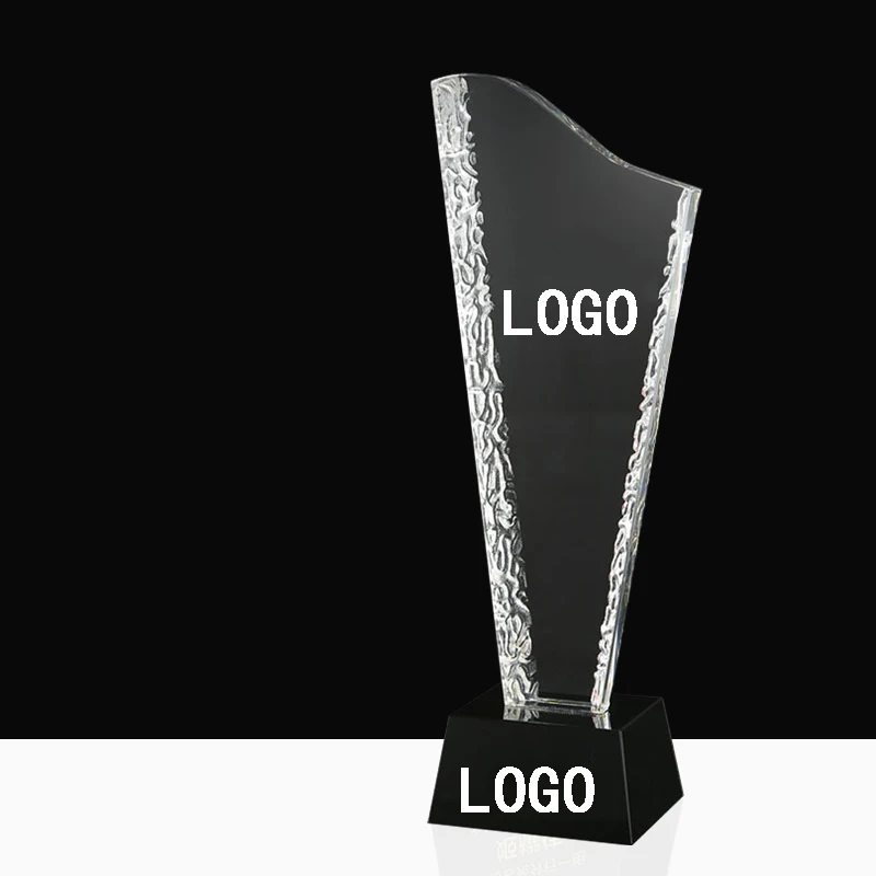 

Custom Made Crystal Trophy Medals Custom Made Lettering Five-pointed Star Honor Souvenir Production Creative Staff Award