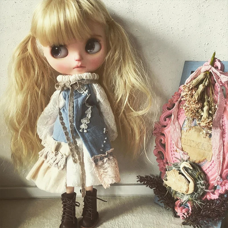 

Blyth Doll BJD, Neo Blyth Doll Nude Customized Frosted Face Dolls Can Changed Makeup and Dress DIY, 1/6 Ball Jointed Dolls SO16