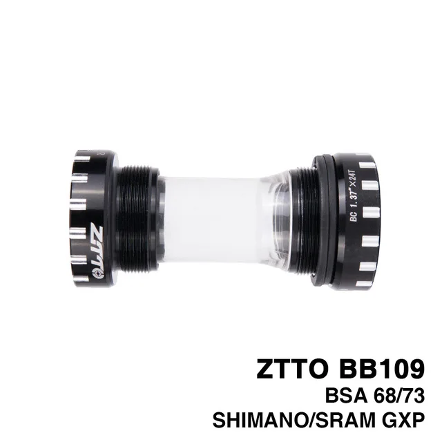 ZTTO керамический подшипник BB109 BSA68 BSA 73 MTB дорожный велосипед нижние кронштейны для деталей 24 мм 22 мм GXP Картер керамические нижние кронштейны - Цвет: basic black