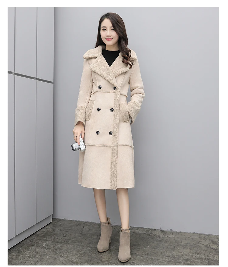 Winter Coat Women Wool Coat Parka Lamb Suede Coat Female Wadded Cotton Jacket Women Basic Coats,Manteau Femme DF896