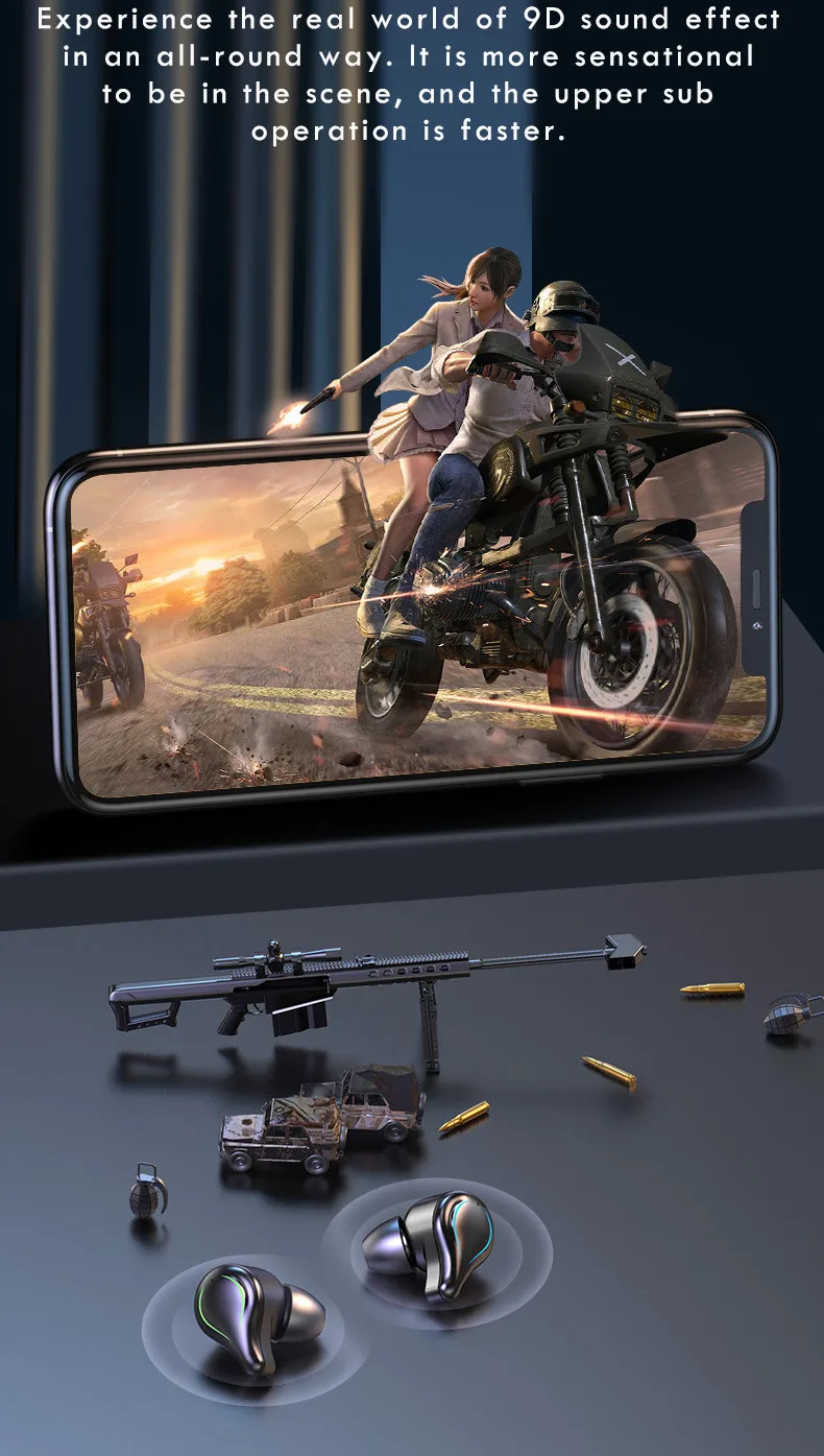 ruído 9d estéreo esportes fones de ouvido com microfone