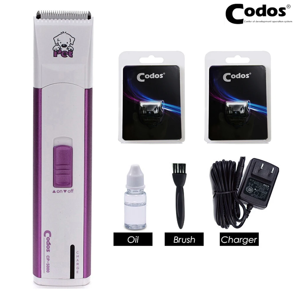 Codos CP5000 Professional Cat Dog Part Hair Trimmer Pet Face Ears Foot Clipper Rechargeable Dog Grooming Clipper Haircut Machine