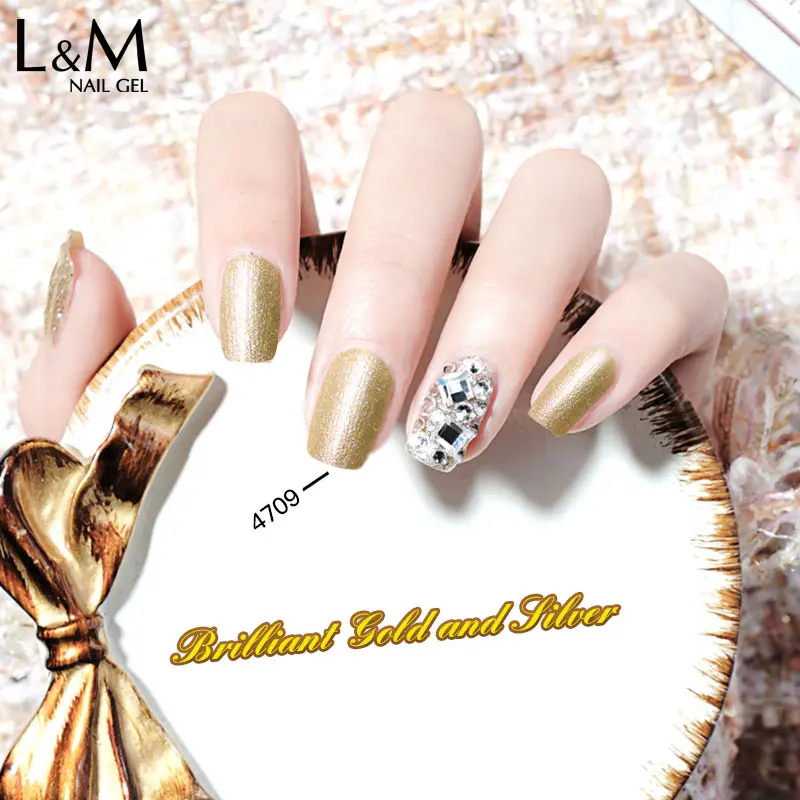 3pcs/lot Starlight glitter shining Brilliant gold and silver nail gel polish soak off UV/LED beauty gel nail polish long lasting