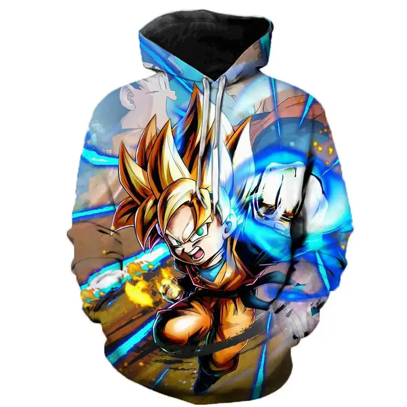 2019 Anime Dragon Ball Super Hoodie Male 3D Sweatshirts Super Saiyan 