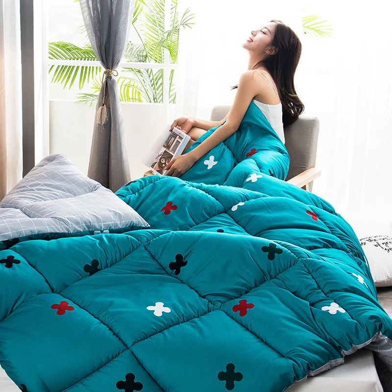 

New Style Quilt Duvet Feather Fabric Affordable And Comfortable Winter Comforter Multicolor Choose Luxury Soft Warm Blanket CF