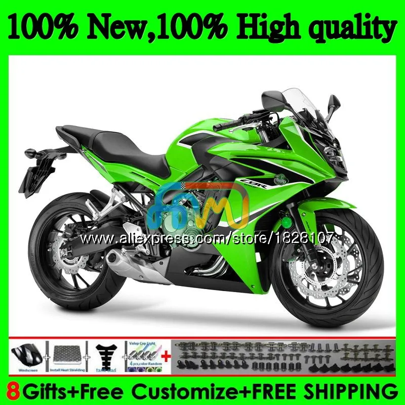CBR-650F для HONDA CBR 650 F CBR650F, возрастом 11, 12, 13, 14, 15, 83BS. 42 CBR650 F CBR 650F 2011 глянцевый зеленый 2012 2013 обтекатель