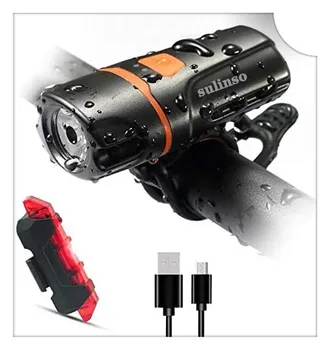 

Super Bright Bike Front Light 1200 Lumen IPX6 Waterproof 6 Modes Cycling Light Flashlight Torch with USB Rechargeable Tail Light
