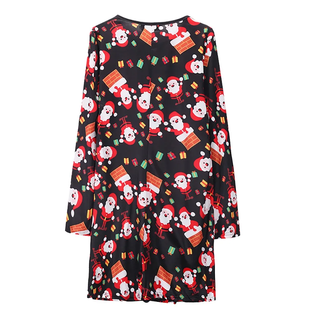 Платье размера плюс, сексуальное платье, Vestidos De Verano, платье размера плюс, новое женское платье с рождественским принтом, свободное платье, вечернее платье
