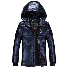 Зимняя куртка Мужская Теплая стеганая с капюшоном пальто Модная Повседневная брендовая пуховая Парка мужская куртка и пальто с капюшоном верхняя одежда