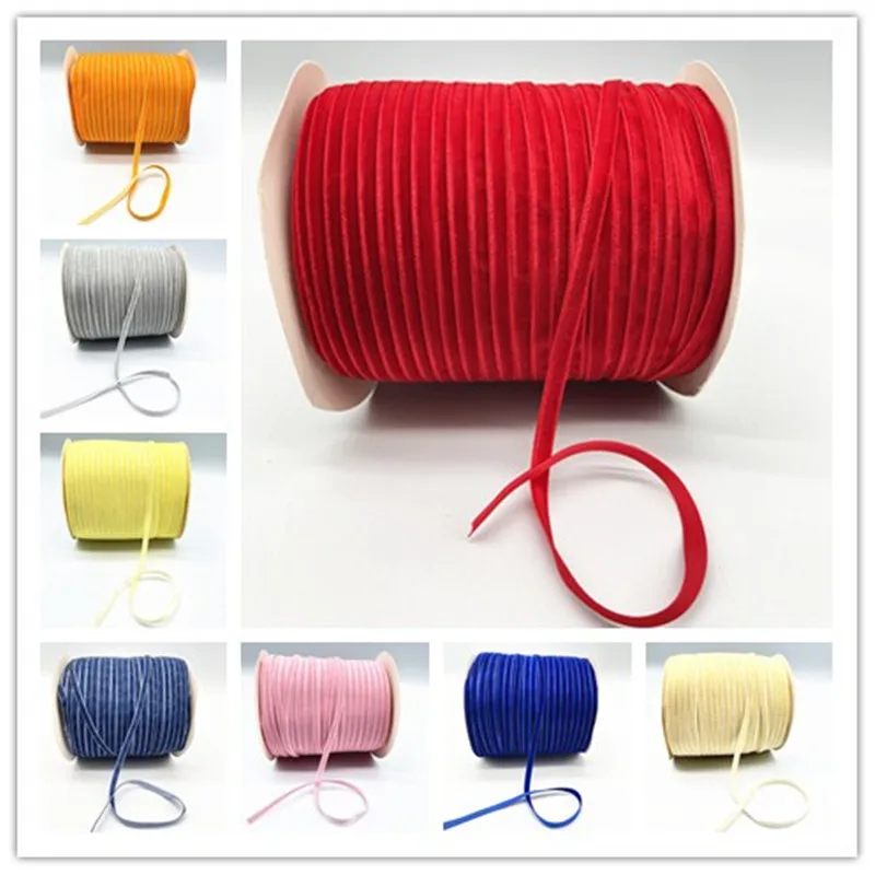 5yards 6mm Velvet Ribbon Wedding Handmade Ribbon Gift Wrapping Hair Bowknot DIY Party Decoration Christmas