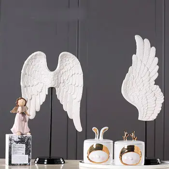 

[Promotion] Angel's Wings Decoration Designer Model House Home Living Room Ceramic Soft Decoration Creative