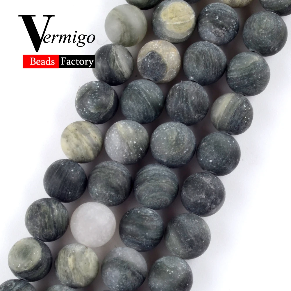 

Dull Polished Green Grass Agates Natural Round Beads For Jewelry Making DIY Necklace Bracelet 4mm-10mm Matte Loose Beads 15"