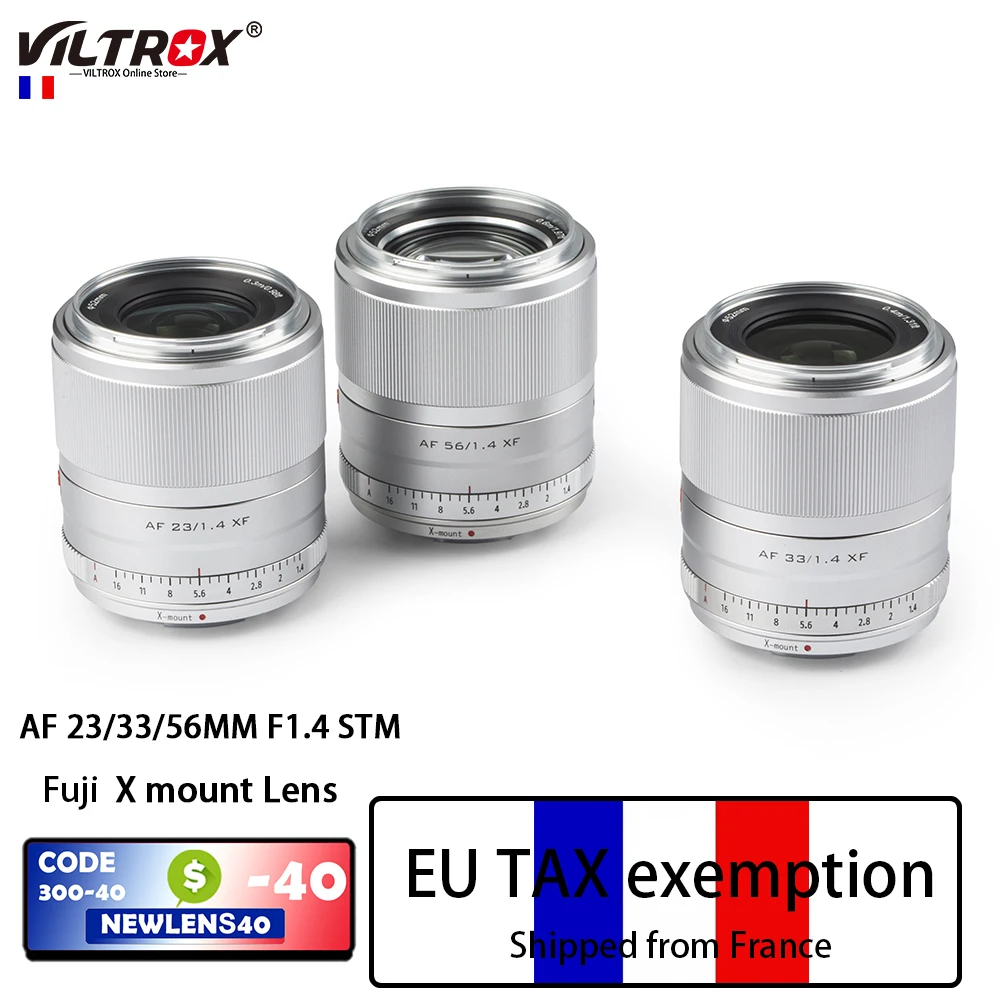 VILTROX 23 мм 33 56 Серебряный Объектив F1.4 XF Автофокус Большая диафрагма фотообъектив