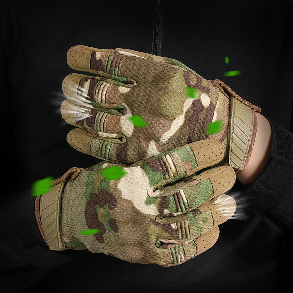 Multicam Camo Tactical Gloves Army Military Combat Airsoft Bicycle Outdoor Cycling Shooting Paintball Hunting Full Finger Glove