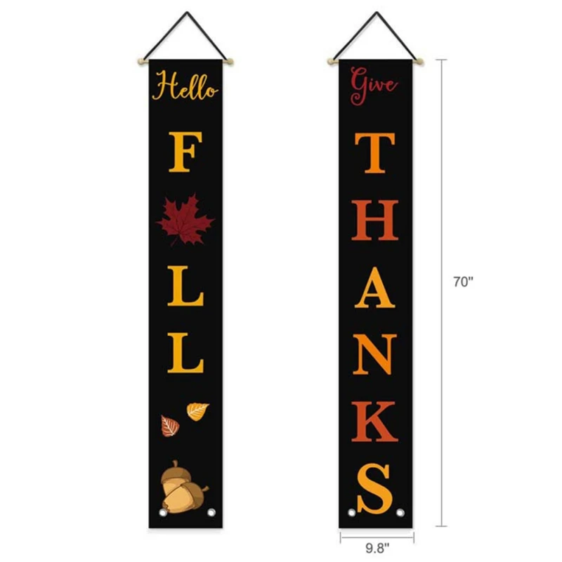 B Home Doorway Fall Harvest Banner Thanksgiving Banner For Door Frame Thanksgiving Decoration Festive Party Supplies - Цвет: B