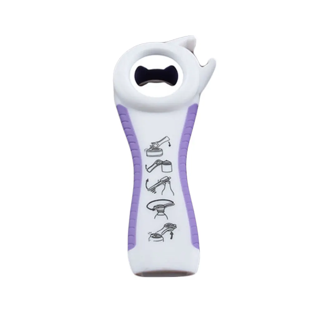 white purple Открывалка для бутылок 5 цветов портативная нержавеющая сталь многоцветная открывающаяся банка домашнее устройство - Цвет: white purple