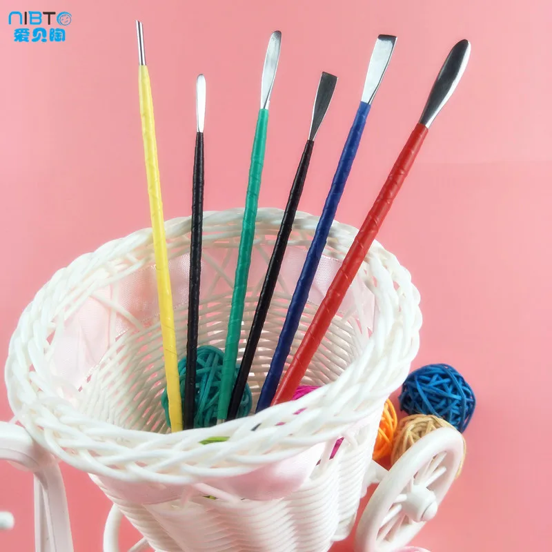 

Stainless Steel Tool Clay Carving Clay Sculpture Tool Scraper Eye-Gouging Tool Polymer Clay Set Combination Three/Six Pieces Set