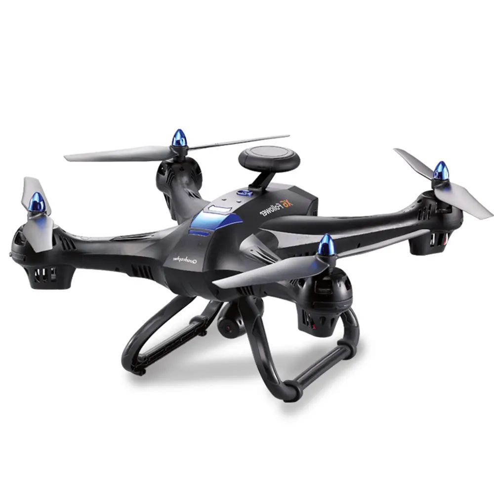 Черный Распродажа X183 4CH 6Axis 1080P Full HD камера Радиоуправляемый Дрон gps FPV wifi Квадрокоптер один ключ возврат следуем за мной складной широкий угол - Цвет: Черный