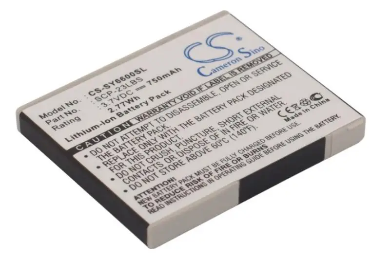 Cameron sino 750 мАч аккумулятор для Sanyo KATANA 6600 SCP-6600 SCP-23LBS мобильный, смартфон, Батарея