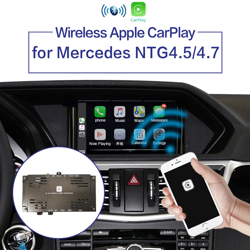 

shiliuxing Wireless Apple Carplay Android Auto Mirror A B C E G GL ML Class For Mercedes NTG4.5 4.7 mercedes Apple carplay