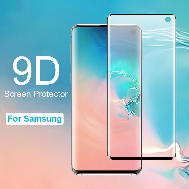 2 шт./лот 9D закаленное стекло для samsung S10 S8 S9 Plus Полное покрытие экрана протектор для samsung S10e S10+ защитное стекло