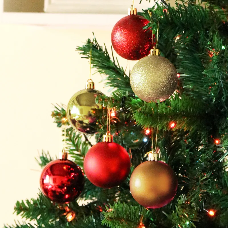24 шт./лот, 30 мм, 40 мм, подвесные украшения для рождественской елки, вечерние шары, подвесной шар, украшение, Декор для дома, рождественский подарок