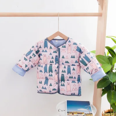style 4 Пуховые пальто для маленьких мальчиков и девочек детская одежда коллекция года, новые весенние парки с милым принтом для маленьких девочек детские бархатные пальто - Цвет: style 4