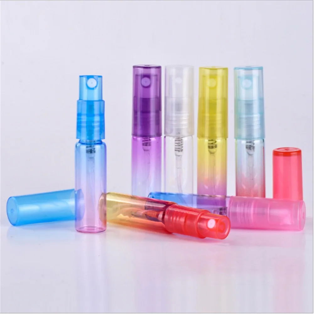2020 new hot 4ML Portable Colorful Glass Perfume Bottle Atomizer Empty Cosmetic Container 2