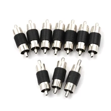 

10pcs /set Straight AV RCA Male To Male RCA Coupler Connector Adapter