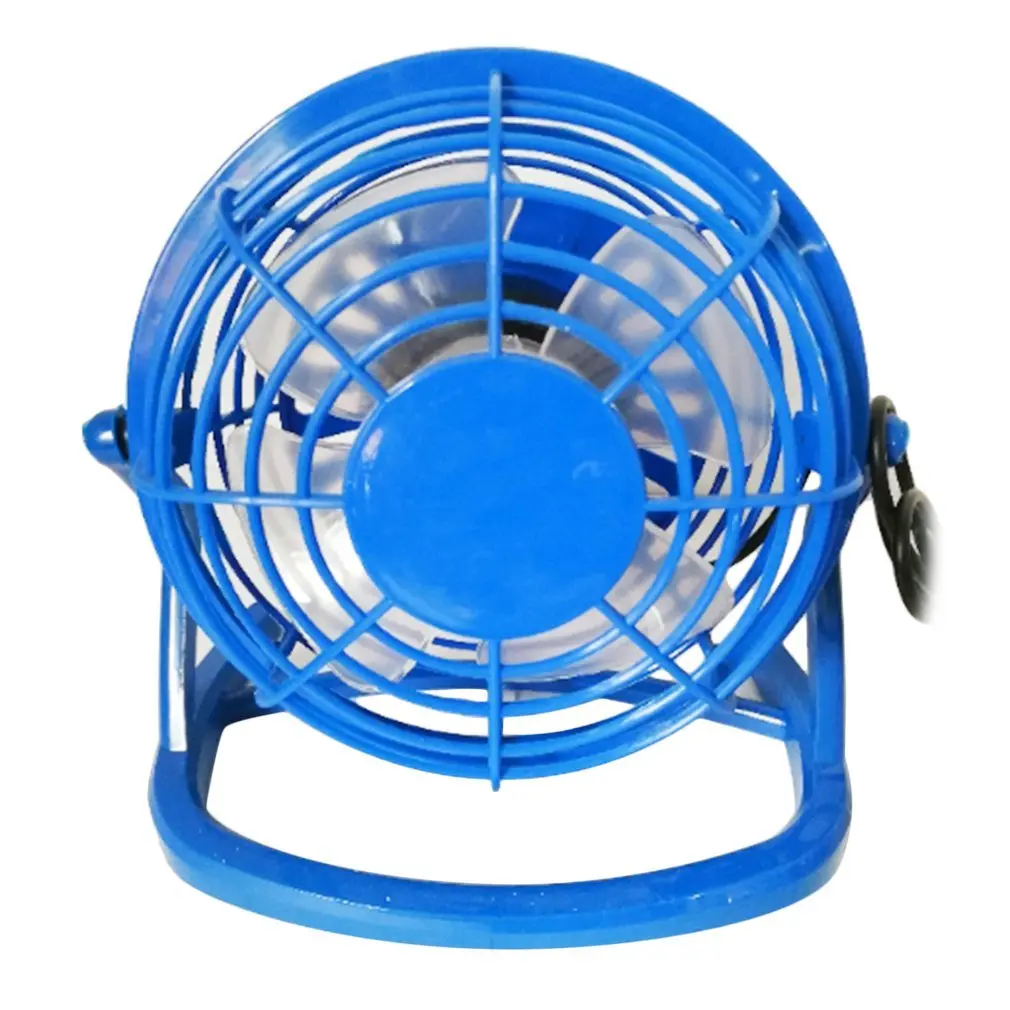 4-Inch Mini Portable USB Fan Handheld Cooling Desk Fan 4 Blades Round Home Office Computer Fan Business Gift