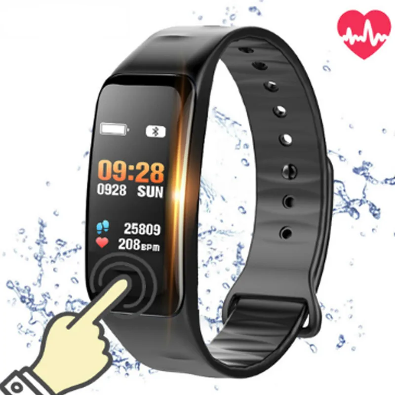Умный Браслет C1s цветной экран водонепроницаемый браслет пульсометр измерение