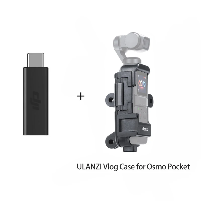 add vlog case Для оригинального DJI Osmo карманного микрофона адаптер 3,5 мм поддерживает внешний 3,5 мм крепление для микрофона разъем TRS DJI Osmo карманные аксессуары - Цвет: add vlog case