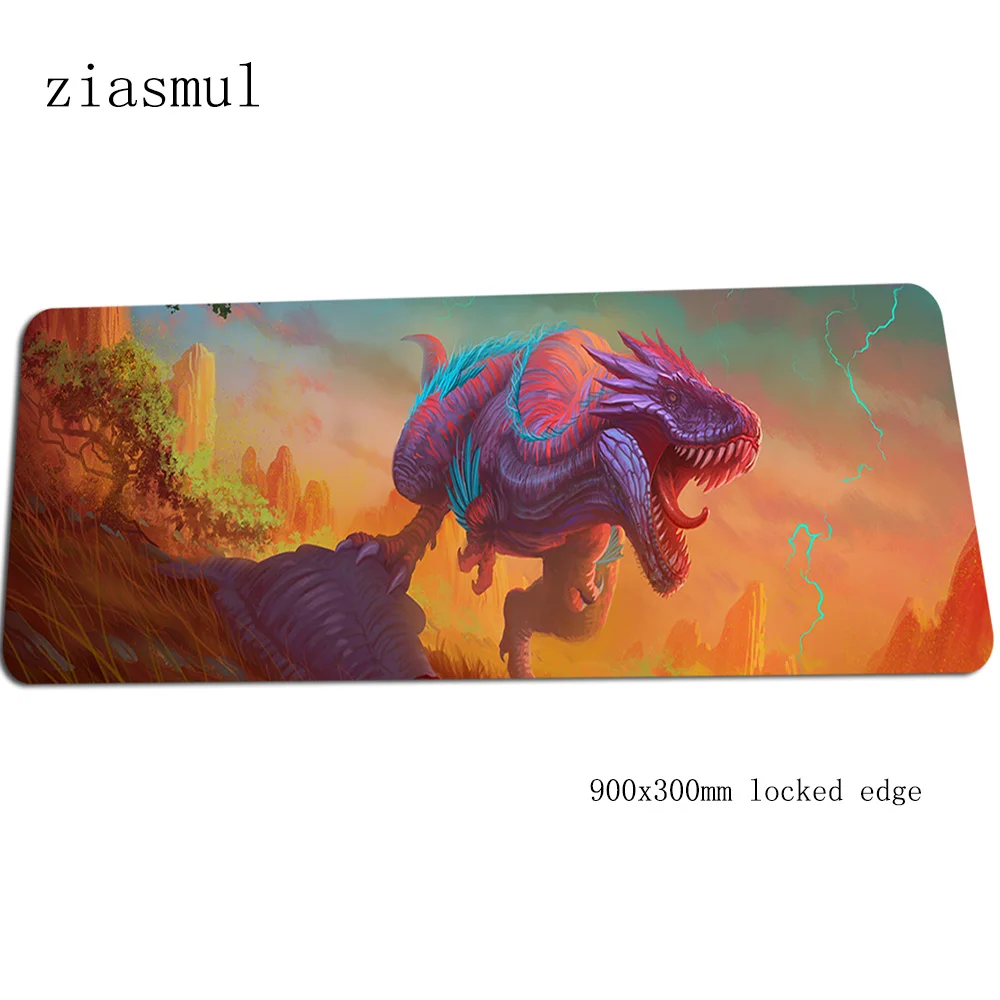 Игровой коврик для мыши с динозавром, высокое качество, 900x300x3 мм, игровой коврик для мыши, большие аксессуары для ноутбуков, профессиональный коврик с HD принтом - Цвет: Size 900x300x3mm